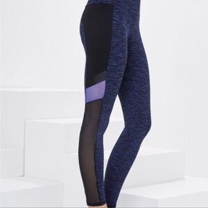 Lanston Sport Brooklyn Side Block legging in color Marine and Size Large